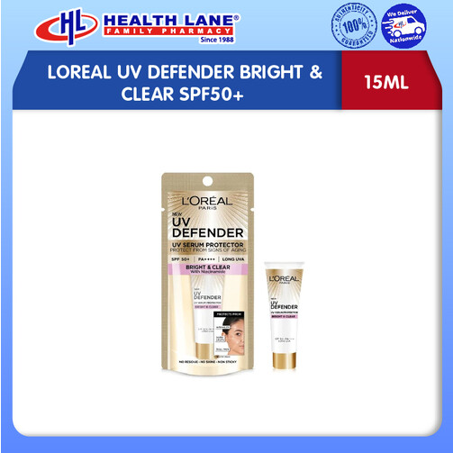 LOREAL UV DEFENDER BRIGHT& CLEAR SPF50+ (15ML)